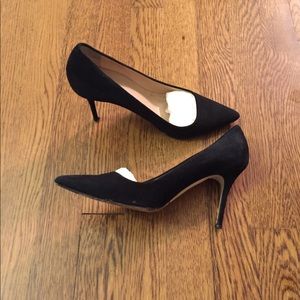 J. Crew Elsie black suede pumps